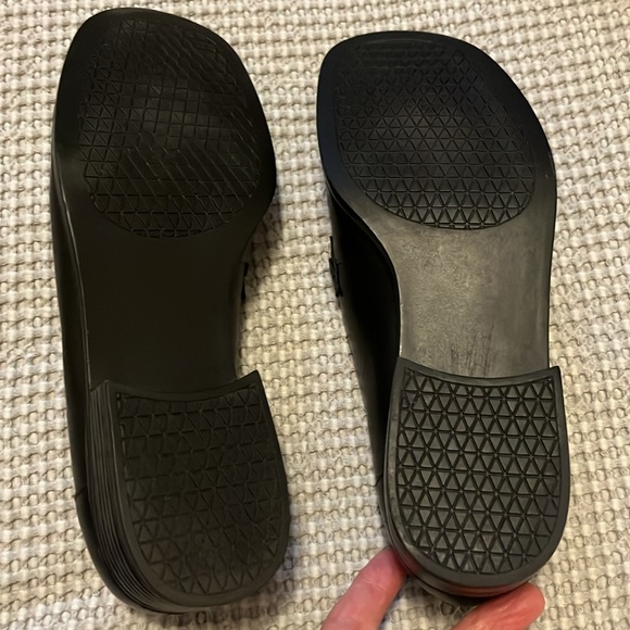 Cherokee Black Leather Square Toe Loafer Slip On Shoes As 8.5 New! - Picture 8 of 15